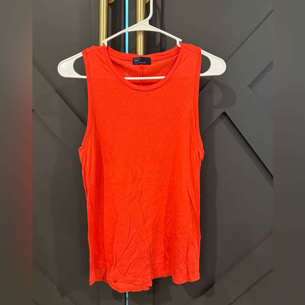 GAP Red Sleeveless Tank Top